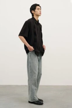 Pleated Wave-Panel Short Sleeve Button-Up Shirt 29 Pleated Wave-Panel Short Sleeve Button-Up Shirt -Modern Wear Shop O1CN015A9Aum1TcA5hC0OLp 2206881692402