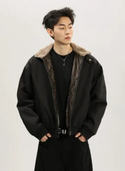 Faux Fur Lined Bomber Jacket With Snakeskin Detail -Modern Wear Shop O1CN015Dc0T61knTcHVaj8v 3161734728
