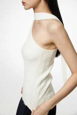 Asymmetrical Neck Sleeveless Ribbed Top 19 Asymmetrical Neck Sleeveless Ribbed Top -Modern Wear Shop O1CN015GGmgt1toh2VEXm7R 2206447005949