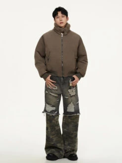 Sherpa Collar Bomber Jacket With Snap Button Pockets 15 Sherpa Collar Bomber Jacket With Snap Button Pockets -Modern Wear Shop O1CN016H9Bho27AlIXwQONj 2251427757