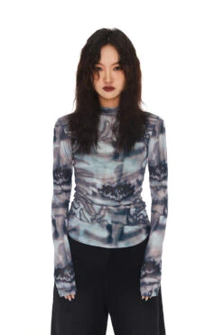 Abstract Print Skinny Long Sleeve Top -Modern Wear Shop O1CN01733DHT1f39GpjIxBW 3038563950