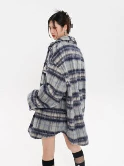Plaid Fuzzy Oversized Button Shirt -Modern Wear Shop O1CN017lIOr51FVq2lL1ua6 90830493