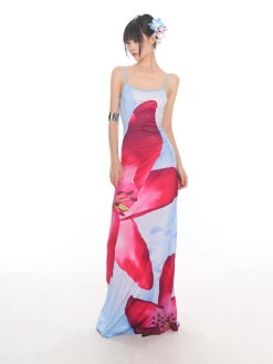 Maxi Floral Sheath Dress With Crisscross Back 22 Maxi Floral Sheath Dress With Crisscross Back -Modern Wear Shop O1CN018GIFC825KicXHLmkH 1979797508