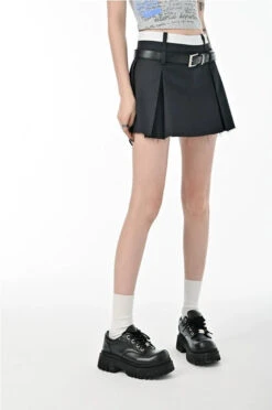 Distressed Hem Skort Pleated Mini Skirt -Modern Wear Shop O1CN018fkjlC1khWIjRgeXm 4231704715