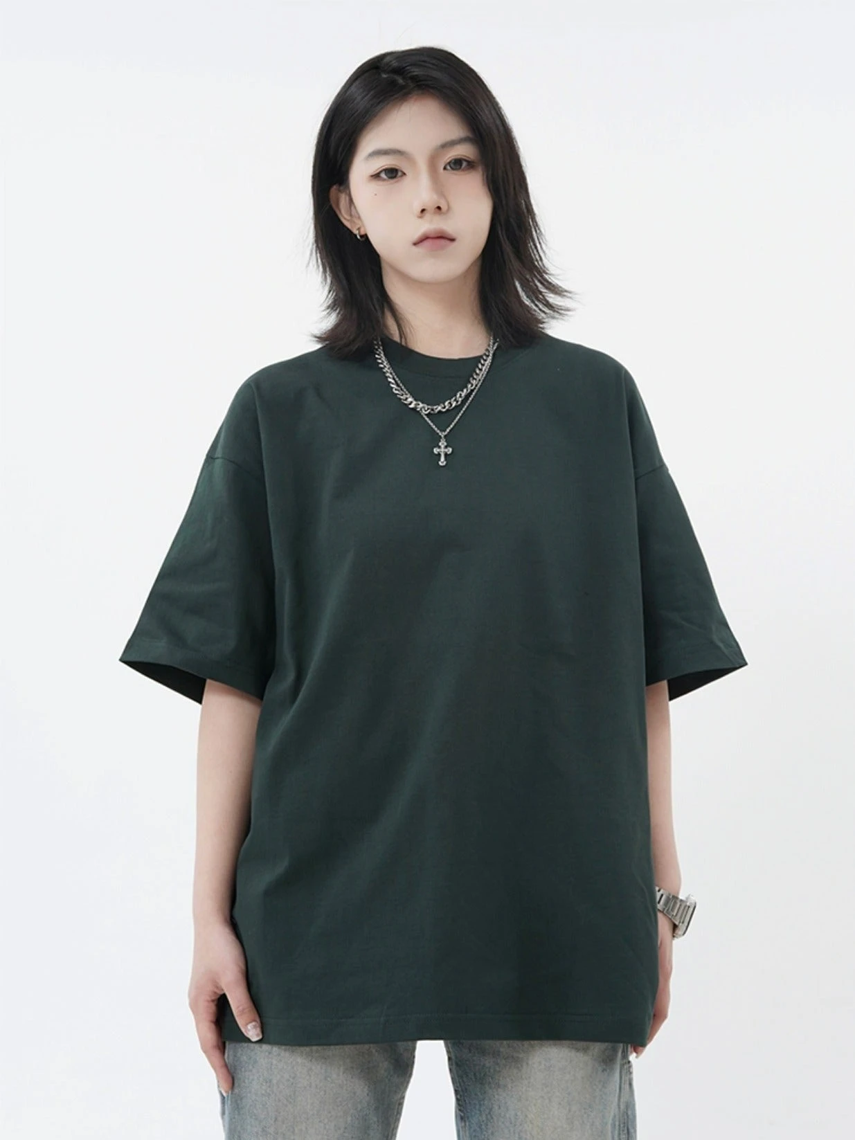 Oversized Plain T-Shirt 9 Oversized Plain T-Shirt - Image 9