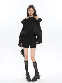 Ruffle Off Shoulder Crop Top 25 Ruffle Off Shoulder Crop Top -Modern Wear Shop O1CN019kXv4L1iBnbLz3YNN 2201256844375