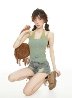 Stripe Mock Two-Piece Halter Strap Knit Top 15 Stripe Mock Two-Piece Halter Strap Knit Top -Modern Wear Shop O1CN01ANoRsW1uRchuLcdI7 2215267036034