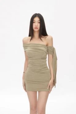 Ruched Off Shoulder Bodycon Mini Dress 17 Ruched Off Shoulder Bodycon Mini Dress -Modern Wear Shop O1CN01Ajj8hu1NqvTPXPzkc 2570551622