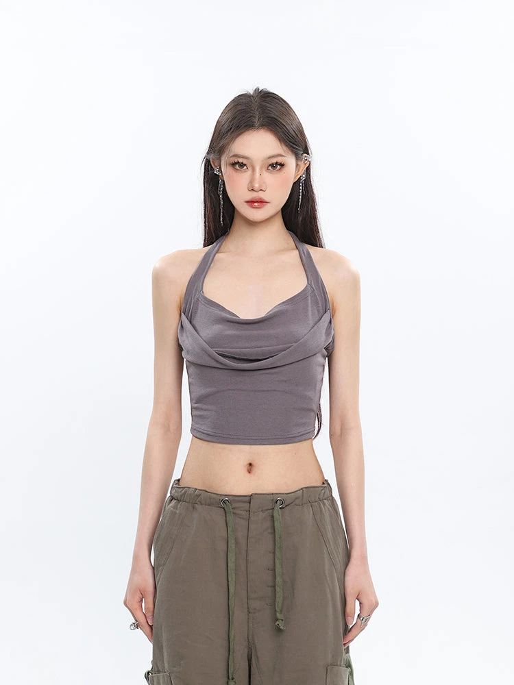 Ruched Halter Crop Top 1 Ruched Halter Crop Top