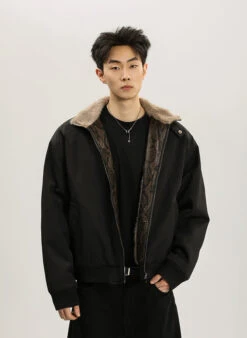 Faux Fur Lined Bomber Jacket With Snakeskin Detail -Modern Wear Shop O1CN01BRZ02G1knTcJUgOYz 3161734728