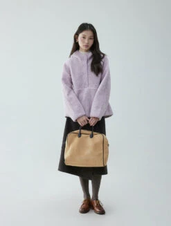 Shearling High Collar Half Button Sweater -Modern Wear Shop O1CN01BmUDKA1W4DrGyZCW0 2187252734