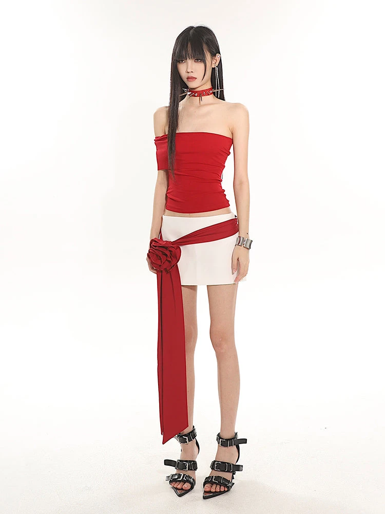 Off-Shoulder Sleeveless Tube Crop Top 7 Off-Shoulder Sleeveless Tube Crop Top - Image 7