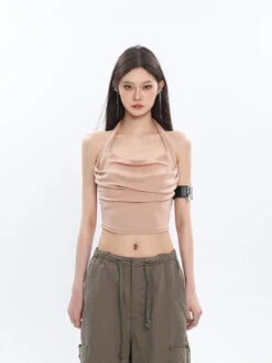 Ruched Halter Crop Top 27 Ruched Halter Crop Top -Modern Wear Shop O1CN01CArw3n1iBncEkNqk7 2201256844375