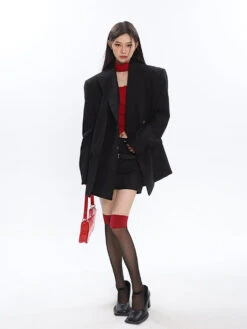 Oversized Notch Lapel Double-Breasted Blazer With Silver Accents 26 Oversized Notch Lapel Double-Breasted Blazer With Silver Accents -Modern Wear Shop O1CN01CPFYER1iBnau0whSL 2201256844375