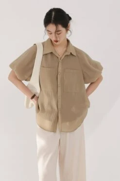 Puff Sleeve Button Top -Modern Wear Shop O1CN01CfEDGk1yrxrvidH0E 2201730036633