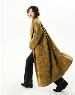 Fuzzy Double Breasted Longline Coat With Corduroy Collar -Modern Wear Shop O1CN01CjTVsh1HvbfAaUdR1 2971280820