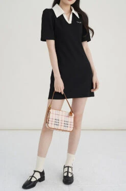 Contrast Collar Mini Dress 9 Contrast Collar Mini Dress -Modern Wear Shop O1CN01Ckt8nM22jUzeyFZYc 69297156