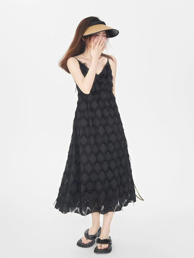 Textured Spaghetti Strap Midi Dress 7 Textured Spaghetti Strap Midi Dress - Image 7