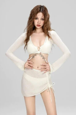 Waffle Texture Layered Bikini Four-Piece Set -Modern Wear Shop O1CN01CulcjB1MmVqX9k1eL 4004271477