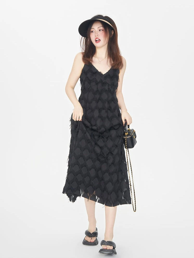 Textured Spaghetti Strap Midi Dress 6 Textured Spaghetti Strap Midi Dress - Image 6