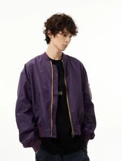 Relaxed-Fit Bomber Jacket With Contrast Zipper -Modern Wear Shop O1CN01DAeUEI1r3OzSd2olF 1124265575 6169fe70 697c 40c7 9ead d83868939775