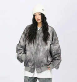 Oversized Acid Wash Bomber Jacket With Snap Button Pockets 25 Oversized Acid Wash Bomber Jacket With Snap Button Pockets -Modern Wear Shop O1CN01DHOrTr1awxcTs40CR 3384683395 1