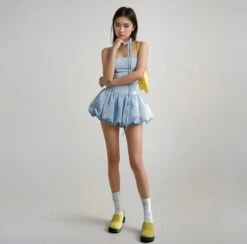 Tube Balloon Mini Dress With Detachable Puff Sleeves -Modern Wear Shop O1CN01DT3K6v1Sa2kI1ZgYY 3781212262