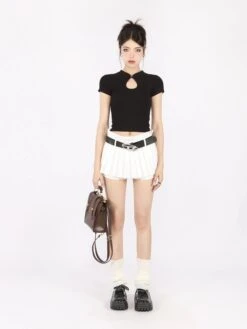 Pleated Flare Mini Layered Skort Skirt -Modern Wear Shop O1CN01EL0Jbr29aWdWiT8eL 1966888084