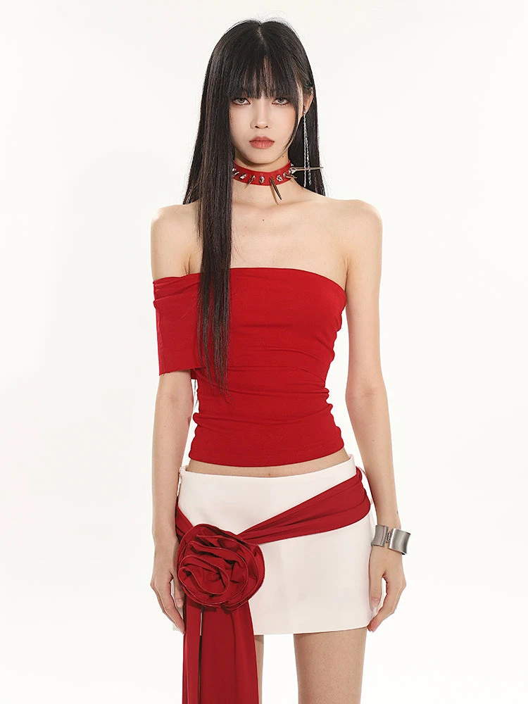 Off-Shoulder Sleeveless Tube Crop Top 1 Off-Shoulder Sleeveless Tube Crop Top