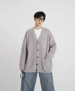 Oversized Ribbed Knit Cardigan With Button Front -Modern Wear Shop O1CN01FgMrqV1sgABGgEc2J 738455795 1