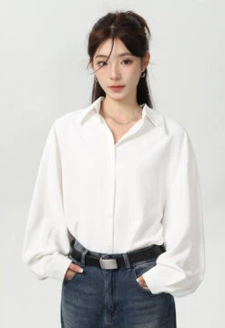 Oversized Long Sleeve Button Shirt