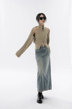 Double Zip High Neck Knit Vest And Shrug Top 24 Double Zip High Neck Knit Vest And Shrug Top -Modern Wear Shop O1CN01Hb6Hf11UEdP7nzo3A 1063202486