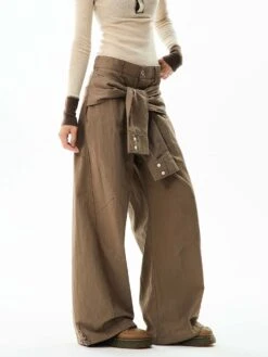 Wide-Leg Cargo Pants With Wraparound Belt Detail -Modern Wear Shop O1CN01I51RrX1DHz34eGfJO 2214114200192