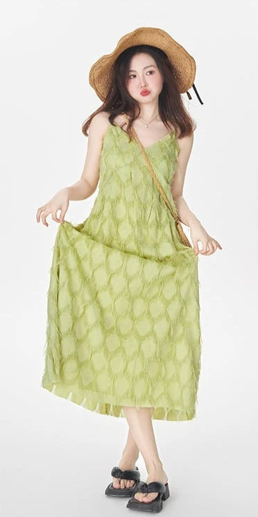 Textured Spaghetti Strap Midi Dress 11 Textured Spaghetti Strap Midi Dress - Image 11