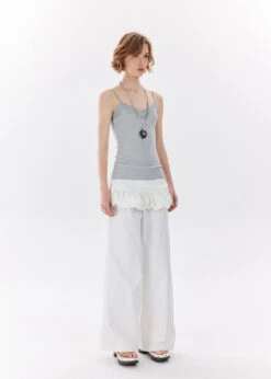 Wide Leg Trousers With Ruffle Waist Detail And Belt Loops -Modern Wear Shop O1CN01IAvhU31H0ohai0Tab 2210293270696
