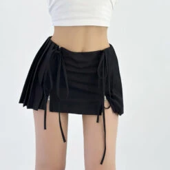 Double Zip Low-Waist Pleated Mini Skirt -Modern Wear Shop O1CN01IOzasy1QLj740DPfK 742011960