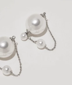 Faux Pearl With Link Chain Earrings -Modern Wear Shop O1CN01IYYOjt1ZPEewZlHln 61073186