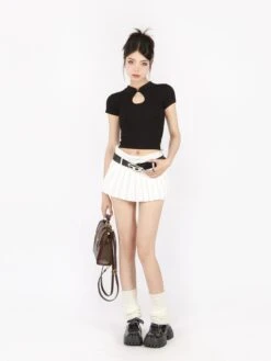 Pleated Flare Mini Layered Skort Skirt -Modern Wear Shop O1CN01IZs5S029aWdYdjnNr 1966888084