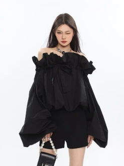 Ruffle Off Shoulder Crop Top 19 Ruffle Off Shoulder Crop Top -Modern Wear Shop O1CN01J0FO8p1iBnbWnuDc5 2201256844375