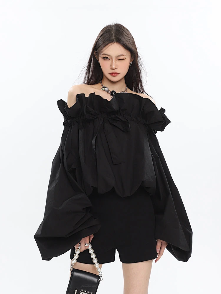 Ruffle Off Shoulder Crop Top 7 Ruffle Off Shoulder Crop Top - Image 7