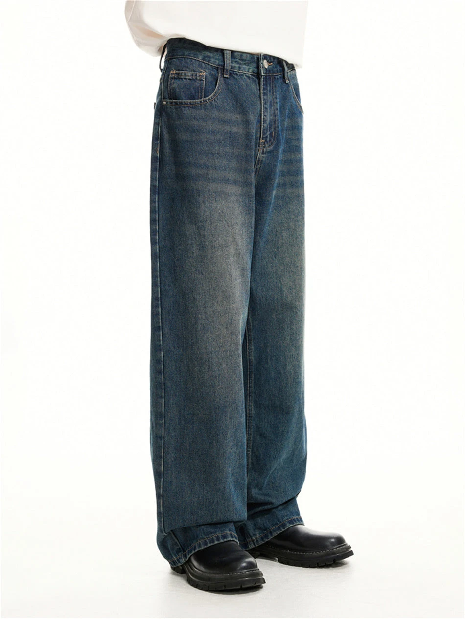 Wide Leg Vintage Faded Jeans 4 Wide Leg Vintage Faded Jeans - Image 4