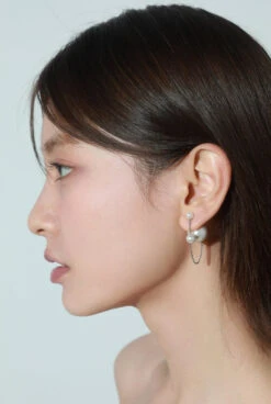 Faux Pearl With Link Chain Earrings -Modern Wear Shop O1CN01K66R5h1ZPEertm8rR 61073186