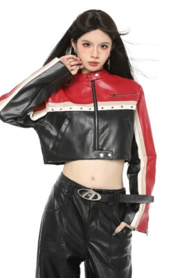 Boxy Cropped Faux Leather Racer Jacket -Modern Wear Shop O1CN01KDsJG9281t66GxbcI 800637873