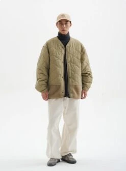 Shearling Patchwork Quilted Snap Button Jacket -Modern Wear Shop O1CN01KGEz1P1mTtnBTgf1V 2522004956