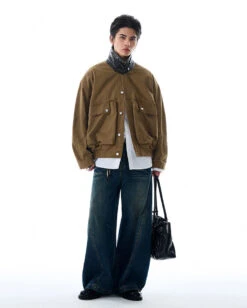 Contrast Leather Collar Oversized Utility Button Jacket -Modern Wear Shop O1CN01KQxnvx1QxkBjI5IYN 4008732043