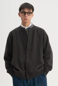 Waffle Textured Button Up Bomber Jacket -Modern Wear Shop O1CN01L0FWPA2IBdjfsVya3 2741639248