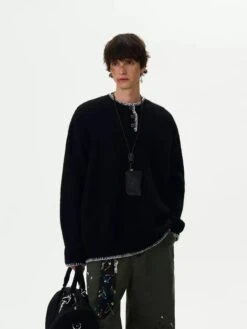 Ribbed Knit Henley Sweater With Button Detailing And Contrast Trim -Modern Wear Shop O1CN01LH5R8l1Qxk9iwPfHV 4008732043 jpg q50 jpg