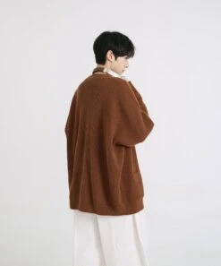 Oversized Ribbed Knit Cardigan With Button Front -Modern Wear Shop O1CN01MFhfq21sgABFJFd9X 738455795