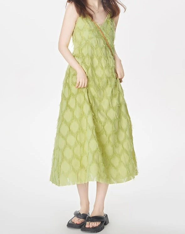 Textured Spaghetti Strap Midi Dress 14 Textured Spaghetti Strap Midi Dress - Image 14