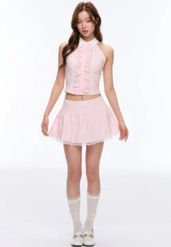 Stripe Ruffle Sleeveless Crop Top And Lace Trim Mini Skirt Two-Piece Set 19 Stripe Ruffle Sleeveless Crop Top And Lace Trim Mini Skirt Two-Piece Set -Modern Wear Shop O1CN01MTrphG1dBHHvjoyDo 2206583883697